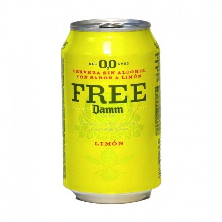 Cerveza Free Damm Lemon Lata 33cl