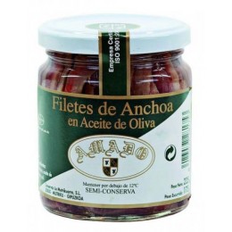 Filetes de anchoas aceite oliva