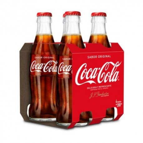 Coca Cola 20cl Botella Vidrio Pack 4