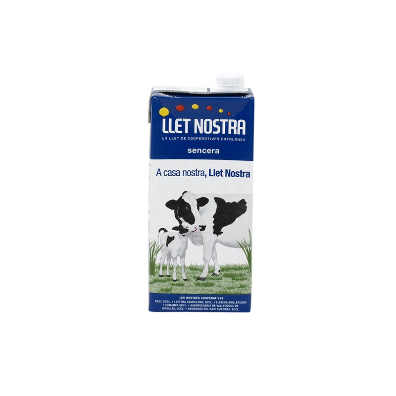 Leche semidesnatada Llet Nostra sin lactosa brik 1 L