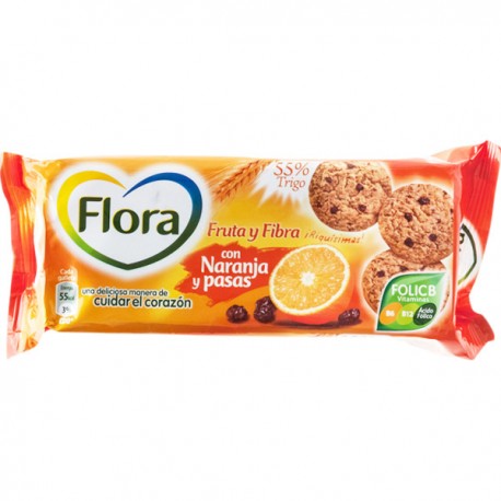 Galletas Flora Fruta y Fibra Naranja