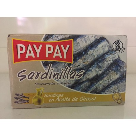 Sardinillas Pay Pay Aceite vegetal 90grs
